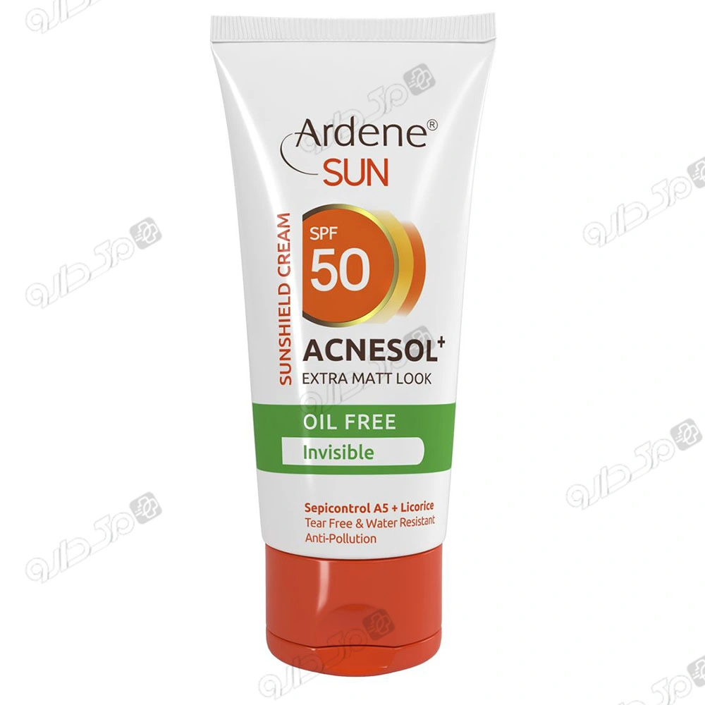 کرم ضد آفتاب بی‌رنگ فاقد چربی SPF50 آردن